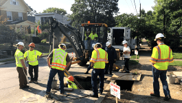 Cincinnati crew replacing lead service line