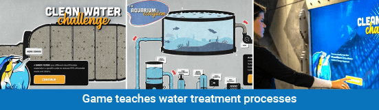 Aquarium game teaches water treatment processes