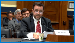 Kevin Morley providing cybersecurity testimony to Congress
