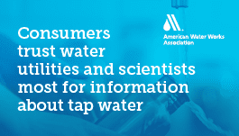Survey graphic: consumers trust water utilities and scientists most for information about tap water
